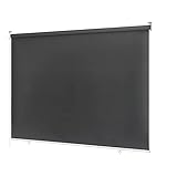 Ventanara® Außenrollo 100% Blickdicht Rollo Senkrechtmarkise Balkonrollo Sichtschutz Rollo Beschattung (210 x 230 cm, Anthrazit)