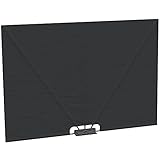 Outsunny Seitenmarkise faltbar Blickdicht Sichtschutz mit Wandhalterung Stahl-Wasserdicht Windschutz Sonnenschutz 237 x 160cm für Balkon Terrasse Garten Dunkelgrau