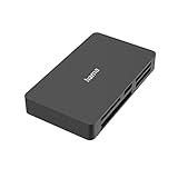 Hama SD Kartenlesegerät USB 3.0 „All in One“ 5 Slots (5 Gbps USB Kartenleser für SD, SDHC, SDXC, microSD, microSDHC, microSDXC, MMC, MS, CF, xD Speicherkarten, 5in1 Card Reader für Windows und Mac)