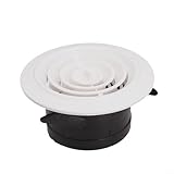 Lüftungsgitter für den Innenraum mit einstellbarem Luftstrom, aus ABS, entworfen für Wand- oder Deckenmontage, um die Leistung des Abluftventilators zu verbessern (100 mm)