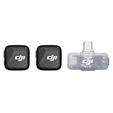 DJI Mic Mini (2 Sender + 1 Handy-Empfänger), drahtloses Mikrofon für iPhone/Android, Plug-and-Play, kompakt und leicht, modellübergreifende Kopplung, hochwertige Audioqualität, Geräuschunterdrückung