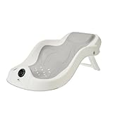 Intelligente Baby-Badewannenliege - mit Temperaturanzeige, Sicherheitsgestell, wandmontierbar, Badeauflage für Neugeborene. Ergonomischer Badesitz für Babybadewannen (Grey)