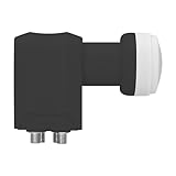 TechniSat Universal-Quattro-LNB - nur für Multischalter, mit LTE-Filter (40mm Feedaufnahme, Wetterschutz, digital, Full HD, 4K, Premium Qualität) Schwarz