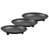 FUNOMOCYA 3 Stück Vintage Eisenplatten Kerzenhalter Im Rustikalen Design Dekorative Stabkerzenständer Für Stilvolle Tischdekoration Und Festliche Anlässe Ideal Für Zuhause Und Events