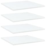 vidaXL 4X Bücherregal Brett Wandboard Wandregal Regal Regalboden Wand Board Ablage Hängeregal Schweberegal Weiß 40x40x1,5cm Holzwerkstoff