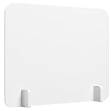 FOMIYES Schreibtisch Trennwand aus Kunststoff mit Spritzschutz Tischabdeckung für Schülerpulte und Büroarbeitsplätze Abgerundete Sicherheitskanten Weiß 40X30cm