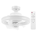 BIOSA Deckenventilator mit Licht, Deckenventilator-Licht mit Fernbedienung, dimmbar, dekorativer Deckenventilator für das Wohnzimmer im Schlafzimmer