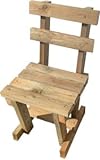 Bank Sessel Italfrom 1 Sitzer aus Kiefernholz imprägniert 50 x 40 x 50 / 100 cm