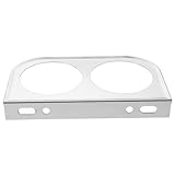 Garneck Metall Dashboard Instrumentenhalterung Doppel Fahrzeug Messgerät Halterung Basis Silber Langlebige Werkzeugfreie Montage Kompatibel für Auto Armaturenbrett Präzise Passform