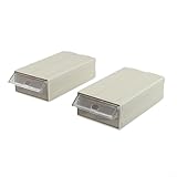 Stapelbare Aufbewahrungsbox mit transparenten Schubladen für Hardwareteile und Werkzeugkomponenten, Kunststoff-Organizer-Schublade für Schrauben, Verschlüsse, Bastelbedarf, (2 Stück, grau)