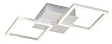 Briloner Leuchten LED Deckenleuchte drehbar, 12 Watt, 1000 Lumen, 3.000 Kelvin, Deckenlampe chrom-silberfarbig, W, 470x226x73mm (LxBxH)