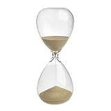 TFA Dostmann Sanduhr 15 Minuten, 18.6009.53.90, aus Glas, goldfarbenen Sand, Wohnaccessoire, Gold, (L) (B) 73 x (H) 190 mm