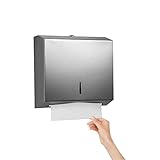 Sporgo Papierhandtuchspender Papierspender aus Edelstahl: Edelstahl Handtuchspender Abschließbar Ohne Bohren, Papiertuchspender für 200 C-fold Tri-fold Multi-fold Papierhandtücher