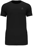 Odlo Herren Unterhemd Active F-dry Light Funktionsshirt Sportunterhemd Funktionsunterwäsche Kurzarm Shirt, Schwarz, L EU