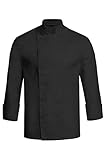 GREIFF Gastro Moda Herren Cuisine Basic Kochjacke Regular Fit Schwarz Modell 5580 Größe M