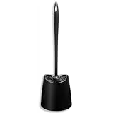 TATAY Klobürste | Robustes Material | Modernes Design | Fester und Langlebiger Bürstenkopf für Hygiene | Farbige WC-Bürsten für jedes Bad | 12 x 12 x 38 cm – Schwarz