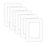 nielsen Conservation Passepartout Karton 1,5 mm | 5er Set | Außenformat 13x18 cm für Bildformat 9x13 cm | Polarweiß (hellweiß) | strukturierte Oberfläche