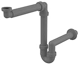 Allcadrain A434 Raumsparsiphon für die Waschbecken mit einer Überwurfmutter 5/4' ECO