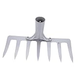 BESPORTBLE Multifunktionaler Gartengrubber aus Robustem Stahl ohne Stiel Langlebiger Handrechen für Unkrautjäten Grasschnitt und Bodenlockerung für Garten Landschaftspflege