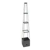 Bio Green Pflanzen-Aufzucht-Turm „Maxitom“ mit Rankhilfe und 2 Liter Wasserspeicher | 16 Liter Fassungsvermögen | 150 cm Höhe | Farbe anthrazit, 26.01 x 26.01 x 8.99 cm