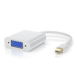 CSL - Mini DisplayPort auf VGA Adapter Full HD - für Apple PC Grafikkarten ATI/NVIDIA - vergoldete Kontakte - Full HD 1080p