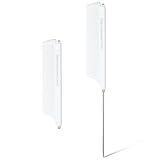 2 Stück Teleskop Stielkamm Weiß Strähnenkamm Friseur Kamm aus Edelstahl Antistatisch Rattenschwanzkamm Kamm mit Stiel, Geeignet für Damenzöpfe und Geflochtene Haare (weiß)