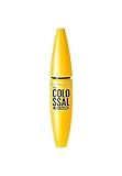 Maybelline New York Schwarze Wimperntusche mit Collagen für voluminöse Wimpern in nur einem Auftrag, Volum'Express The Colossal Mascara, 100% Black, 1 x 10,7 ml