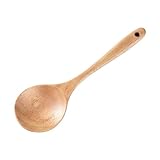 ISAKEN Hochwertige Küchenutensilien, Holz Kochbesteck Set Holzkochlöffel Reisschöpfer Rührlöffel Spatel biegen Salatlöffel für Wandern Camping oder als Geschenk