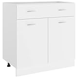 vidaXL Schubunterschrank mit 2 Regalböden 1 Schublade...
