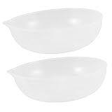 DOITOOL 2 Stück Küchenwaage backen kochen runden maßstabsgetreue Küche Bäckerwaage Lebensmittelschale küchen sets sicher briefwaagen geldschrank Messtablett für Waage Pulvergewicht Plastik