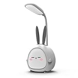 CLIUNT Schreibtischlampe Kinder, LED Schreibtischlampe für Kinder, Nette Cartoon Schreibtischlampe, USB Aufladbare und 3 Beleuchtungsmodi, für Kinder, Junge, Mädchen(Grau)