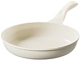 Redchef Keramik Pfanne 28cm Antihaft Beschichtet, Bratpfanne Induktion, Omelette Pfanne, Kochgeschirr Chef's Pan PTFE-frei PFAS-frei PFOA-frei, Kratzfest Spülmaschinenfest, Beige