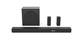 Hisense Soundbar HS5100 Surround-Soundsystem mit 8 Lautsprechern, 540 W Gesamtausgangsleistung, kabelloser Subwoofer, Surround-Lautsprecher, Dolby Digital Plus und DTS Virtual:X