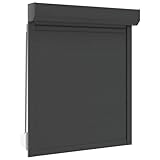 vidaXL Rollladen Gute Wärme- und Schalldämmung Rollladenpanzer Behang Rolladen Rolladenbehang Vorbaurollladen Vorbaurolladen Aluminium 100x130cm Anthrazit