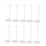 Supvox 10 Stück Transparente Puppenständer aus Kunststoff Stabile Doll Display Halterung für Zuhause Kinderzimmer und Laden Platzsparendes Aufbewahrungsregal für Puppen und Figuren