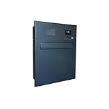 Kamera Durchwurfbriefkasten in RAL 7016 mit Videostation Busch-OneTouch (7') schwarz Aufputzmontagedose - A-04