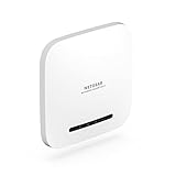 NETGEAR WAX214 WLAN Access Point PoE WiFi 6 (Dualband 1800 MBit/s | 2.4GHz/5GHz | 1x GB PoE LAN-Port | AX1800 mit WPA3 Sicherheit | bis zu 4 separate WLAN-Netzwerke | PoE-powered - Netzteil optional)