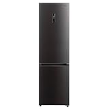 Midea Kühlschrank Kombi No Frost 59,5 cm Breite x 201 cm Edelstahl Schwarz