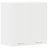 vidaXL Hängeschrank 'Lyon' Weiß 60x31x60 cm Holzwerkstoff, Küchenschrank, Gastronomieschrank, Küchenmöbel, Aufbewahrungsschrank, Lagerschrank