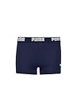 PUMA Badehose für Jungen Swim Boys Logo Trunk Badeshorts Jungen schnelltrocknend Chlorbeständig, Farbe:Navy, Bekleidung:152