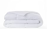 Todocama Bettdecke, Faserdecke, 3003, milbendicht, Herbst-Winter, 300 g/m², Weiß, alle Größen erhältlich, für Betten von 80/90-150 x 220 cm