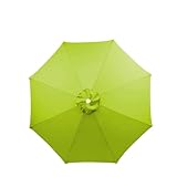 Ersatzbezug für Sonnenschirm, 6/8 Streben Sonnenschirm Ersatzbezug, Sonnenschirmbezug Ersatzbezug, Schirmbezug Sonnenschirm Ersatzteile Marktschirm Ersatzdach für Balkon, Garten, Pool und Strand(Grass