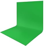 JEBUTU Greenscreen, 3x6m (9,8x19,6ft) Greenscreen, Großer Faltbare Fotografie Hintergrund Grün Chromakey Waschbares Polyester für Fotostudio, Video, Fernsehen, Zoom, YouTube