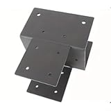 Lastdaytime Robuste Metall-Pfostenkappenhalterung, 10,2 x 10,2 cm, 8,9 x 8,9 cm, Balkenverbinder für Holzpavillon und Outdoor-Strukturen, schwarz (1 Stück)