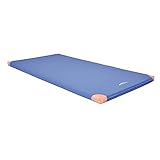 Grevinga® Leichtturnmatte mit Lederecken | 200 x 100 x 6 cm | BLAU