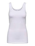 ONLY Damen Onllive Love Tank Noos Top, Weiß (White White), XS EU