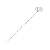 Einzelstück® Halskettenverlängerung I Verlängerungkette I 925 Sterling Silber I Silber Ketten Verlängerung I Länge 7 cm I Handgefertigtes Unikat mit dekorativem Anhänger (Silber)