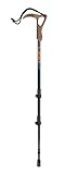 LEKI Wanderfreund High Fives Aluminium Verstellbarer leichter Wanderstock (einzeln) für Trekking & Wandern - Blau-Orange-Blau - 60-120 cm