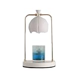 CHENHOJU Rauchfreie Duftlampe mit Schmelzwachs, feuerfreie, verstellbare Duftlampe for Wohnzimmer und Innenräume(Blanc)