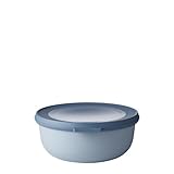 Mepal Multi Bowl Cirqula Round - Mikrowellen Geschir - Geeignet als Luftdichte Aufbewahrungsbox für den Kühlschrank, Mikrowellengeschirr & als Frischhaltedosen - 750 ml - Nordic blue